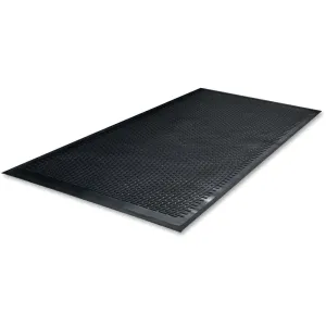 Guardian 14040600 Clean Step Scraper Outdoor Floor Mat, Natural Rubber, 4'x 6', Black, Ideal for any outside entryway, Scrapes Shoes Clean of Dirt and Grime