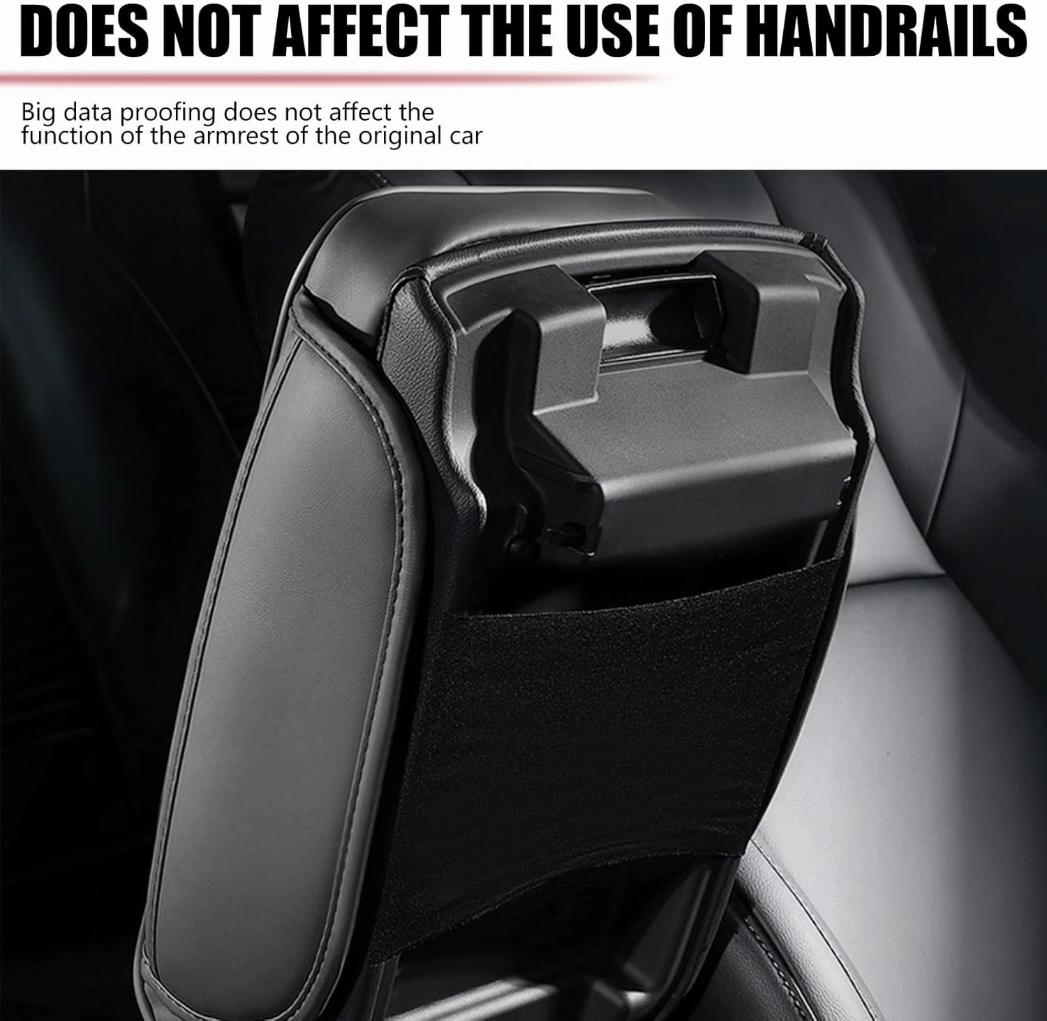 gunhunt 1 PC Car Armrest Cover, Leather Center Console Protector, 12.59" x 8.46" x 1.77" Armrest Pad, Armrest Pad with Pocket, Automotive Decoration,for Most Cars, Trucks, SUVs (Beige)