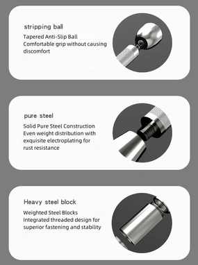 Gym Core Hammer Club Bell Silver Steel Club Bell Pure Steel Adjustable Fitness Fat Loss Exercise Equipment
