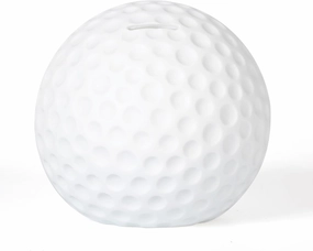 H&W Golf Ball Piggy Bank, Shatterproof Golf Sports Themed Coin Bank, Gift for Kids Ladies Gentlemen