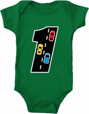 Haase Unlimited Racecar - Car First Birthday Bodysuit