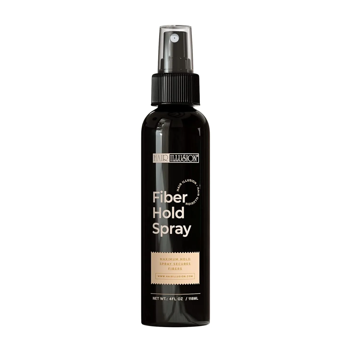 Hair Illusion Brown Real Hair Fibers and Fiber Holding Spray Bundle for Thinning Hair - 100% Natural Texture, Non Synthetic Hair Fibers - Bald Spot Cover Up for Women & Men - 38 Gram