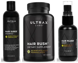 Hair Surge Shampoo, Hair Rush and Hair Plush Serum Bundle