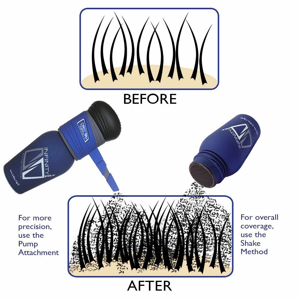 Hair Fibers Dark Brown for Thinning Hair for Women & Men - 100% Undetectable Hair Building Fiber Powder - Conceal Hair Loss in 15 Seconds, 60g