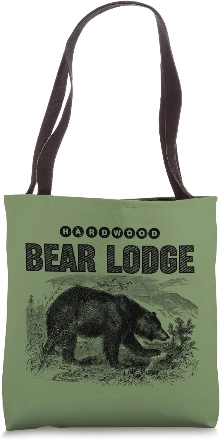 Hard Wood Bear Lodge Tote Bag