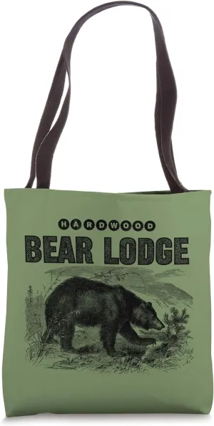 Hard Wood Bear Lodge Tote Bag
