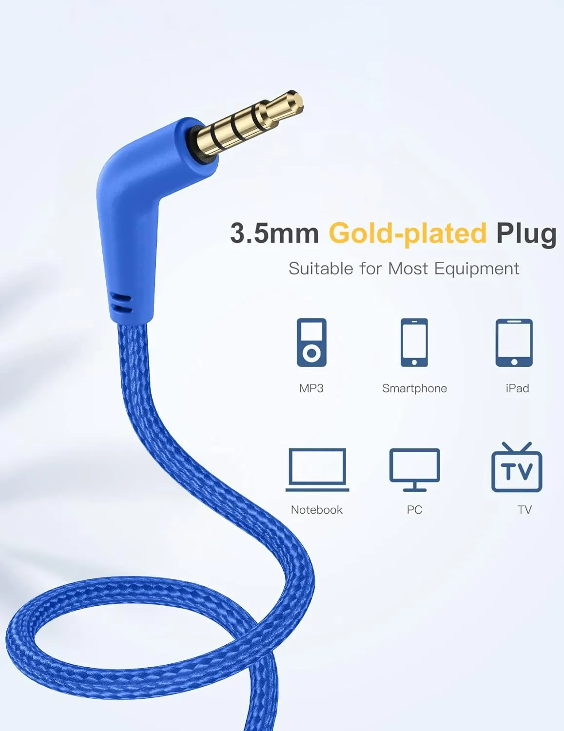Headphones for Kids for School, Kids Headphones with Microphone, Sharing Function, 85dB/94dB Safe Volume Limit, Over Ear Kid Headphone for School, On-line Study, Travel, Glaze Blue