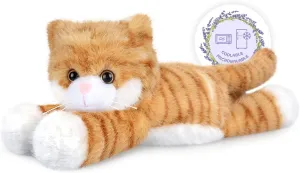 Heatable & Coolable Orange Cat Stuffed Animals, Cute Microwavable Heating Pad Plushies for Soothing & Relaxation, Stuffed Plush Toys, Orange Cat Plushie Toys Gifts