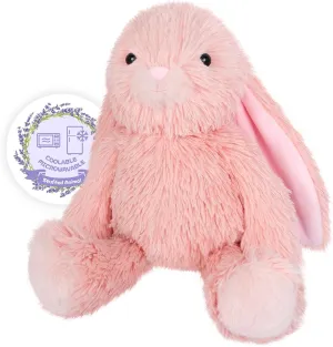 Heatable & Coolable Pink Bunny Stuffed Animal Heating Pad for Soothing & Relaxation, Lavender Pink Bunny Plush for Discomfort, Rabbit Stuffed Animals for Kids, Bunny Plushies Gifts