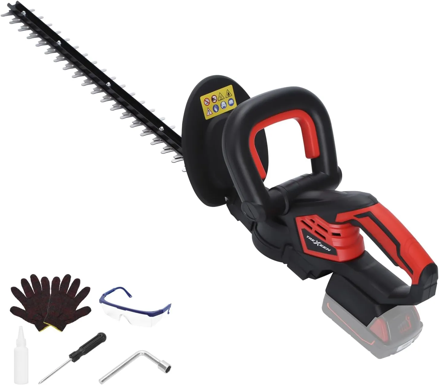 Hedge Trimmer for MWK M18 18v Battery, 22'' Dual-Action Blade and 3/5'' Cutting Capacity,1600RPM& Safety Lock (Battery Not Included)