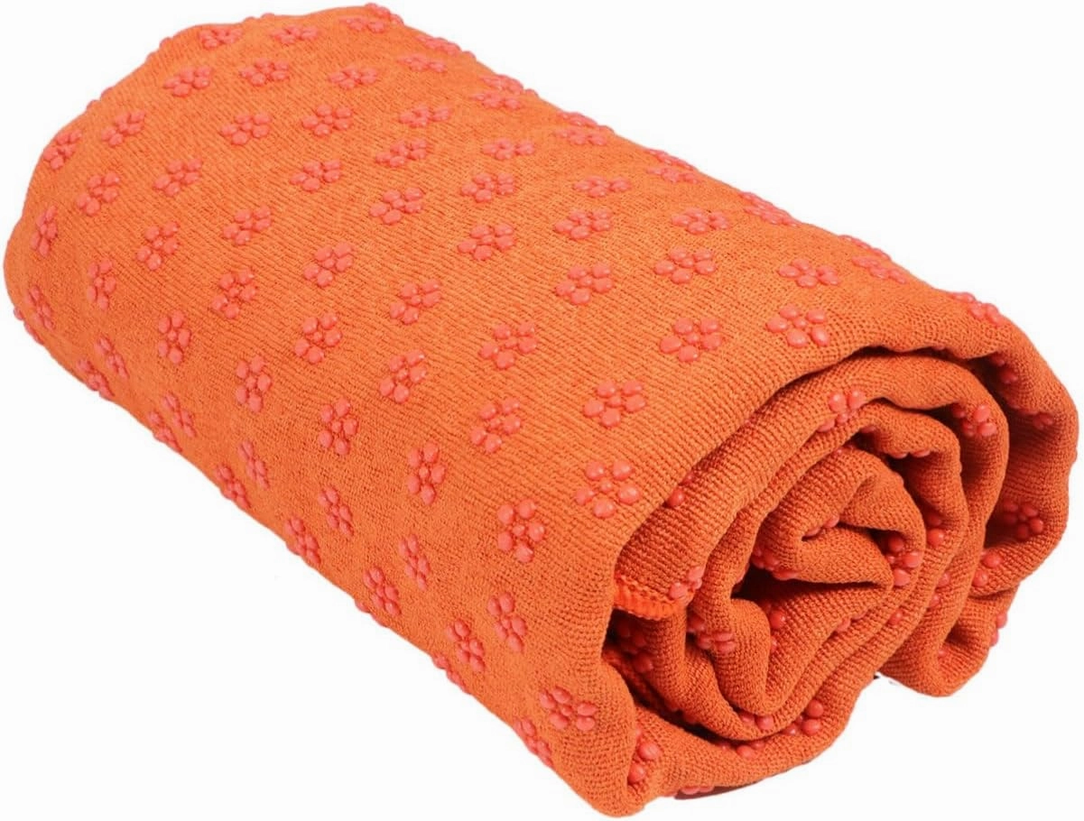 HEMOTON 1Pc Slip Yoga Mat Plum Blossom Dots Fitness Blanket for and Home Exercise Orange for Reducing Ground Impact and Enhancing Comfort