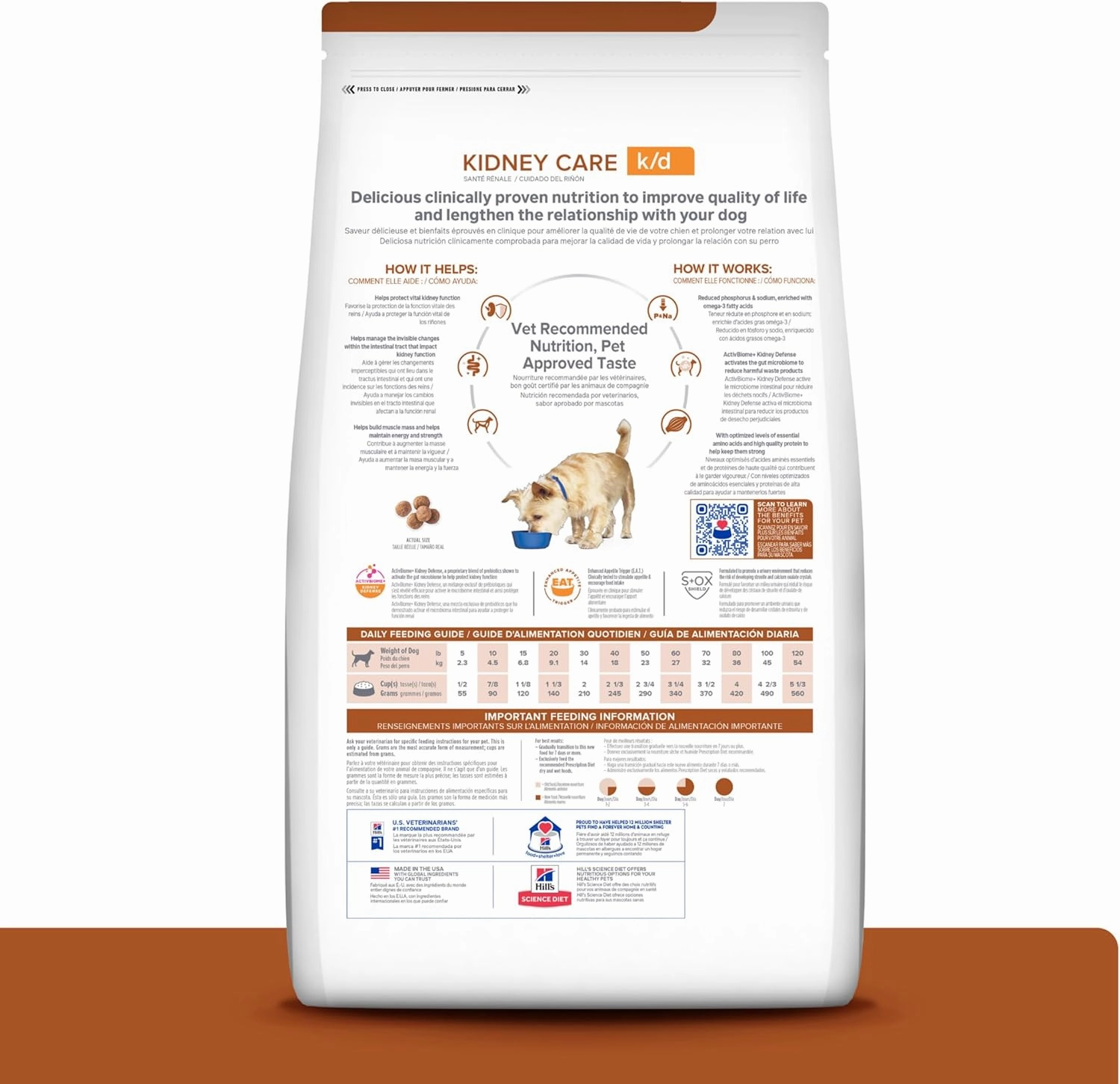 Hill's Prescription Diet k/d Kidney Care with Chicken Dry Dog Food, Veterinary Diet, 8.5 lb. Bag