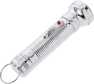 Homoyoyo Retro Torch Vintage Metal Flashlight Portable Battery Operated Versatile Use Great for Collectors