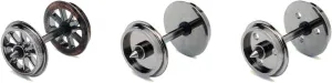 Hornby R8098 12.6mm Spoked Wheels - Spare Parts and Train Accessories OO Gauge Model Railway Sets, Coupling and Modelling Tools - Spoked Wheels (Pack of 10), Scale 1:76