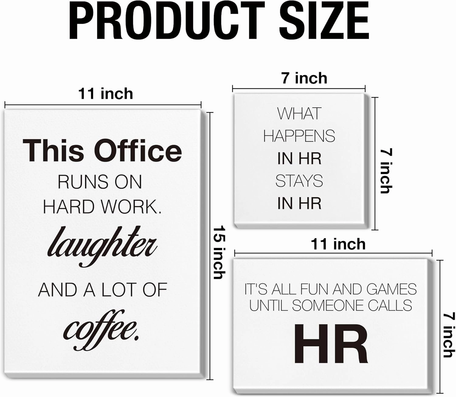 HR Office Decor Human Resources Office Artwork Wall Decor Modern Human Resource Posters Set of 6 Framed Canvas, Funny HR Gifts