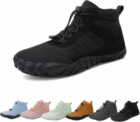 Hrtesus Hike Winter Barefoot Shoes Women Men, Winter Footwear Boots Wide Toe Non-Slip Highly Elastic Sneakers
