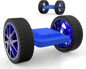 Hurtle Magnetic Blocks Wheels Set - Compatible with Other Brands of Standard Size Magnetic Tiles, Magnetic Toys Wheels Bases for Kids/Toddlers (2 pcs.)