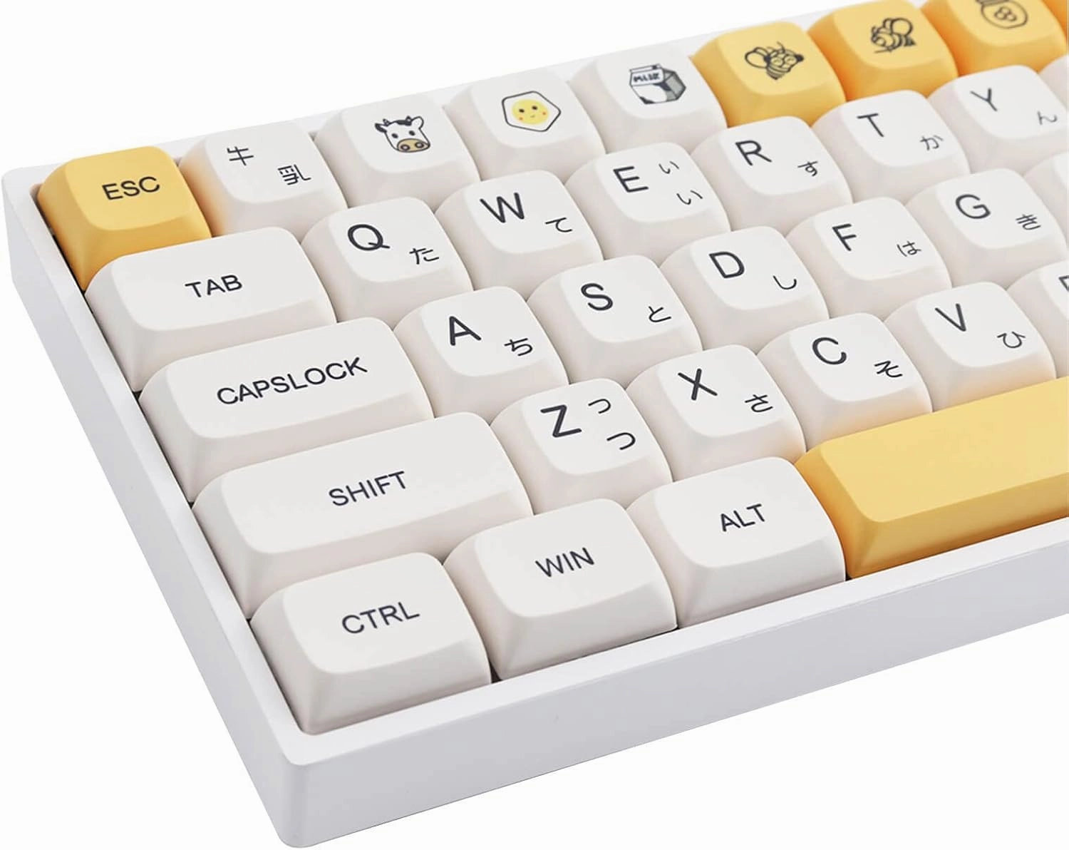 Hyekit PBT Keycaps - 137 Keys, Dye-Sublimated, XDA Profile, Japanese, Cute Design for Cherry Gateron MX Switches Mechanical Keyboards