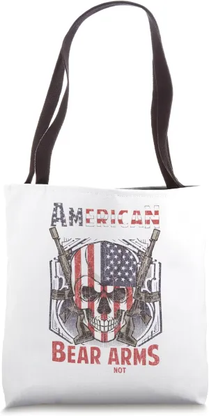 I Am An American Right To Bear Arms Skull Flag Tote Bag