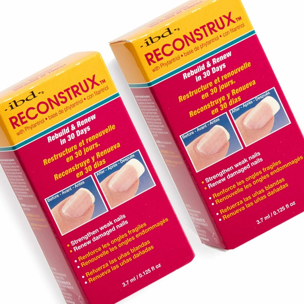 IBD Reconstrux Nail Repair Treatment – Nail Strengthener for Weak & Damaged Nails, Nail Growth Treatment for Peeling & Brittle Nails – 0.125 fl oz, 2 Pack