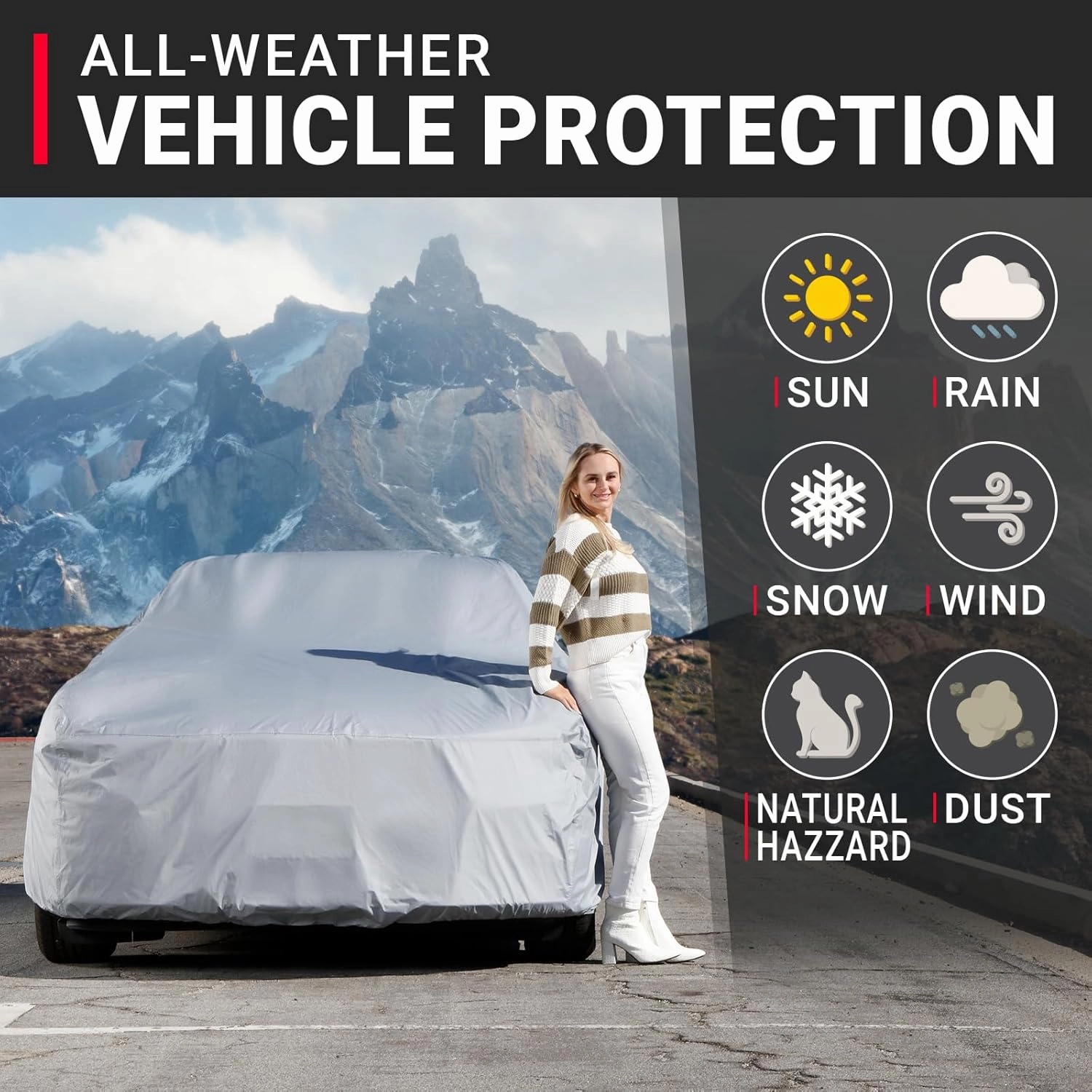 iCarCover Fits 1968-1976 Triumph TR6 Car Cover Automobiles Form-Fit Padded Full Exterior Waterproof Automobiles Protection Covers