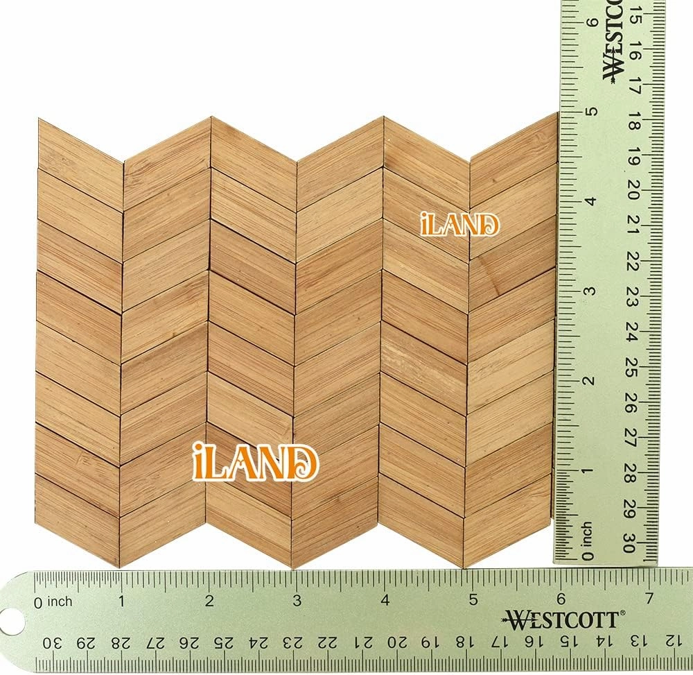 iLAND Miniature Dollhouse Accessories, 240pcs Varnished Dollhouse Flooring on 1:12 Scale with Natural Texture, 1/6 House Accessories (240pcs Parallelogram)