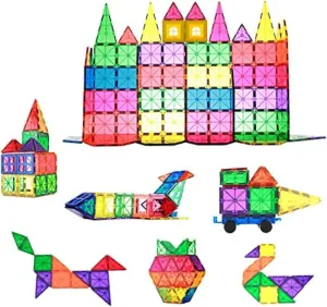 iMissiu 78pcs Magnetic Building Blocks for Kids 3D Educational Construction Tiles Set- Super Durable with Strong Magnets and Superior Color- Learning Construction Toy for Age 3 4 5 6 7 Years Old