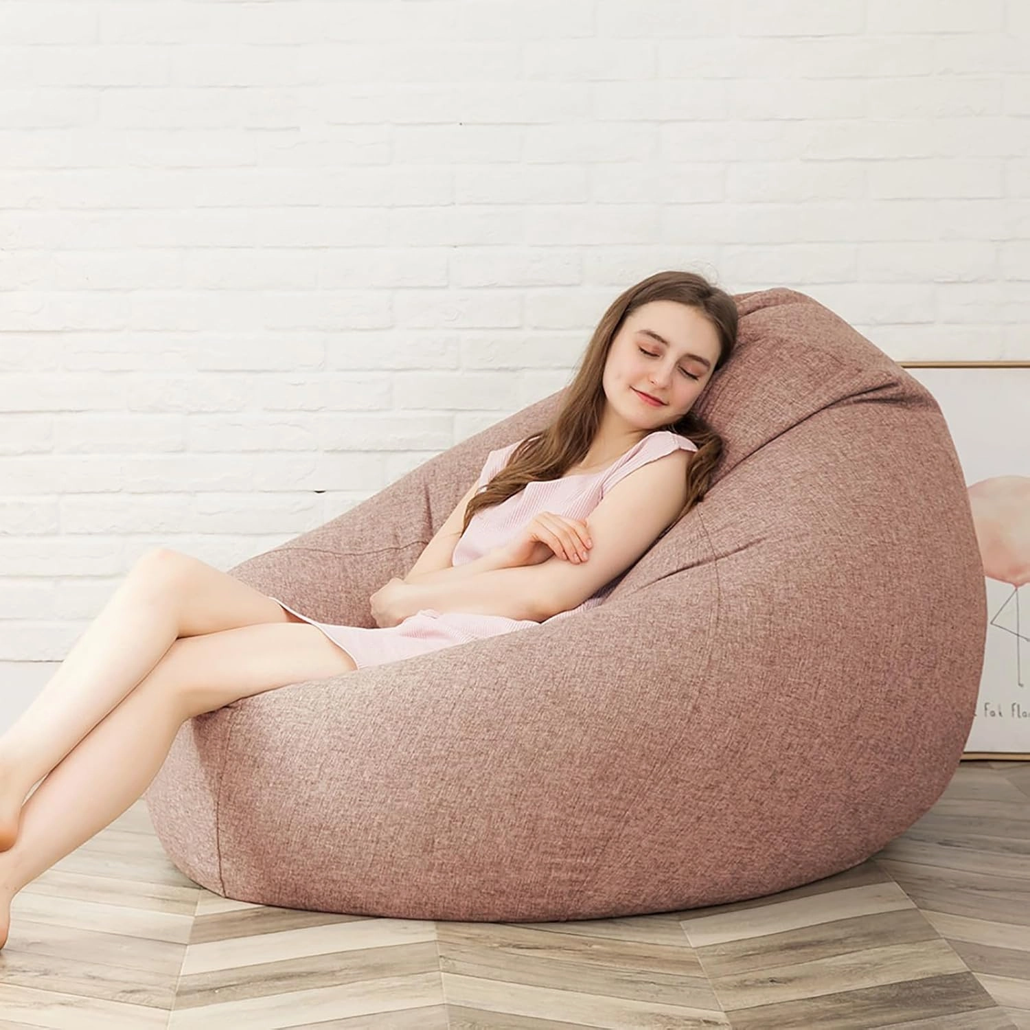 Immerse in Bean Bag Elegance Unfilled Covers Tailored for Adults and Kids Soft Toy Storage Marvel Machine Washable Bliss Unleashed Brown-S