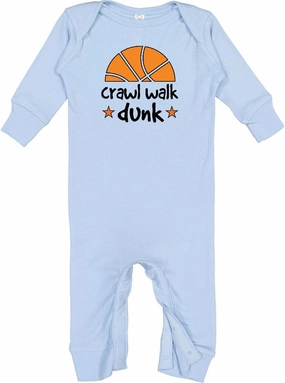 inktastic Basketball Crawl Walk Dunk Baby Romper Coveralls