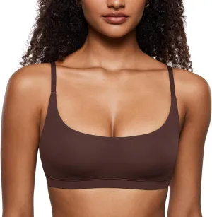 INLYRIC Women's Inbarely Plus Bralettes - No Underwire Unlined Support Soft Scoop Neck Cami Seamless Bralette