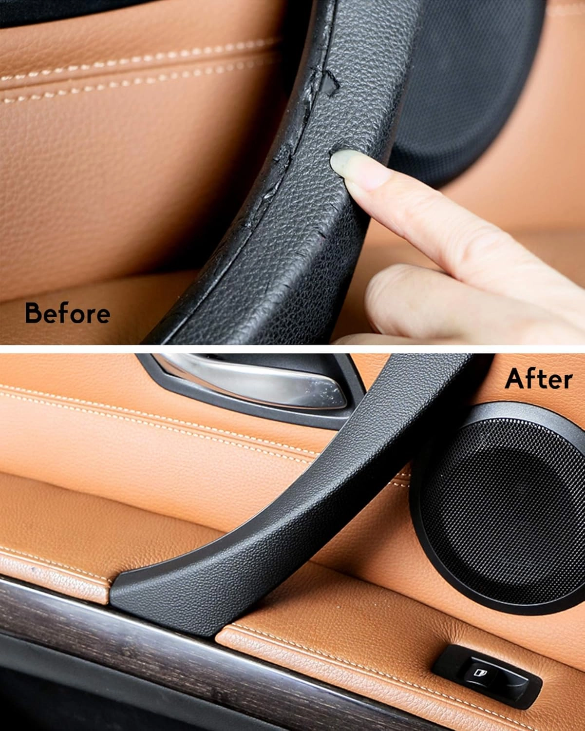 Jaronx for BMW 3 Series E90/E91 Door Handle Replacement Kit, Interior Passenger Handles for BMW 316 318 320 323 325 328 330 335 (2004-2011) (Left Side,Door Pull Outer Cover)