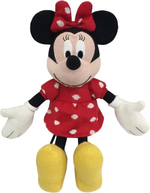 Jay Franco Disney Minnie Mouse Classics Knit Plush Stuffed Pillow Buddy Knit - Super Soft Polyester Microfiber, 21 inch (Official Disney Product)