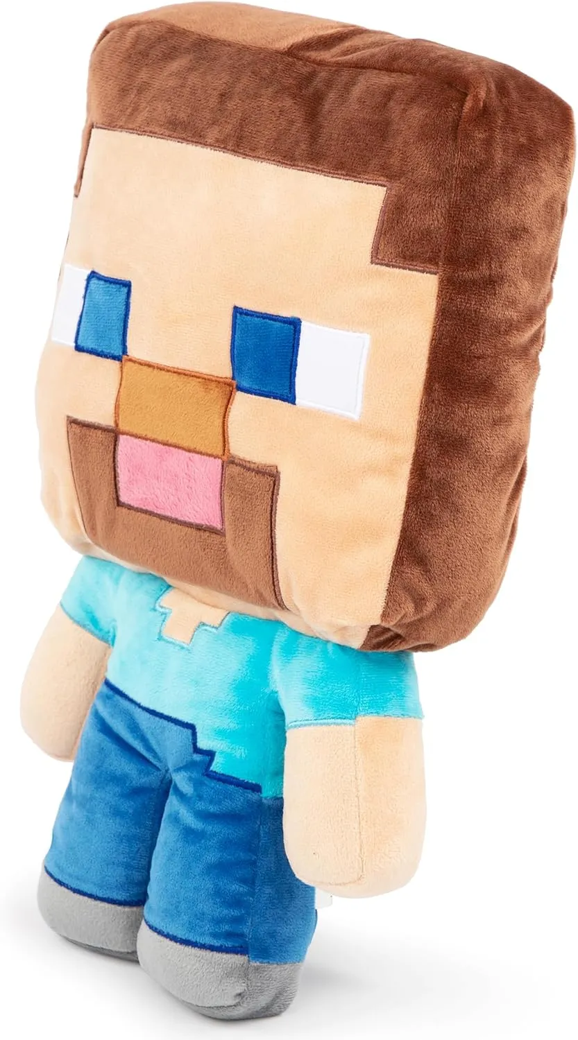 Jay Franco Mojang Minecraft Steve Plush Pillow Buddy - Super Soft Polyester Microfiber, 16 inch (Official Product)