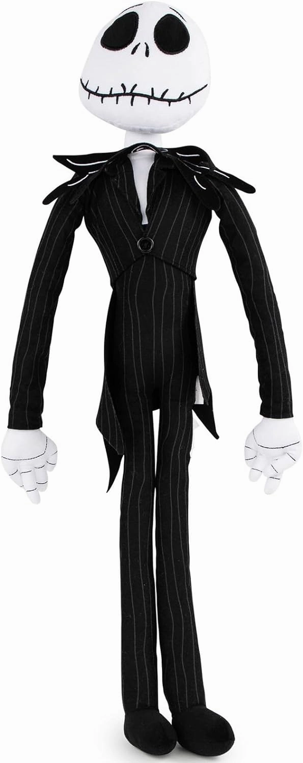 Jay Franco Disney Nightmare Before Christmas Plush Stuffed Jack Skellington Pillow Buddy - Kids Super Soft Polyester Microfiber - 27 inch (Official Disney Product)
