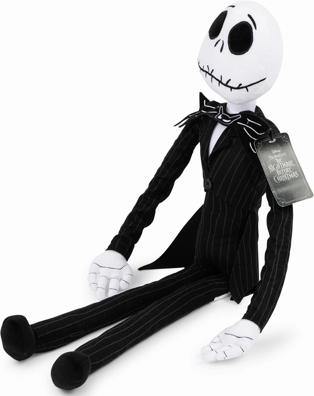Jay Franco Disney Nightmare Before Christmas Plush Stuffed Jack Skellington Pillow Buddy - Kids Super Soft Polyester Microfiber - 27 inch (Official Disney Product)