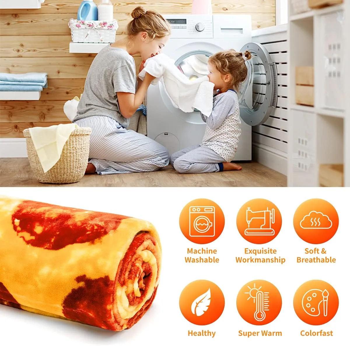Jekeno Pizza Blanket Gifts for Kids Adult, Funny Food Blanket for Boys Girls Teens, Round Novelty Throw Blanket, Christmas Birthday Valentines Day Decor Gifts for Age 2-10 Year Old