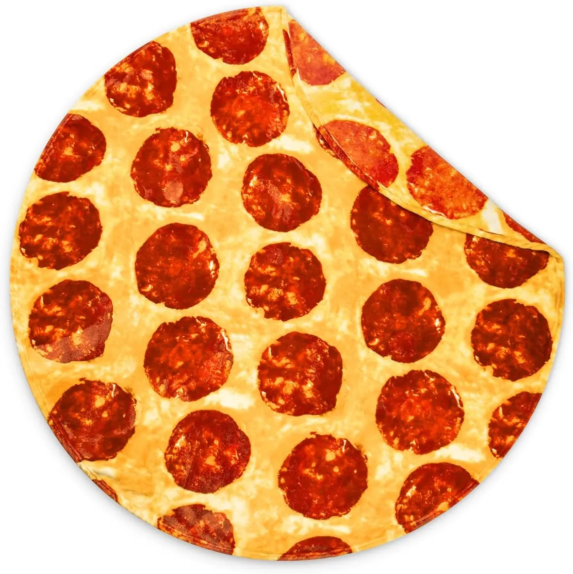 Jekeno Pizza Blanket Gifts for Kids Adult, Funny Food Blanket for Boys Girls Teens, Round Novelty Throw Blanket, Christmas Birthday Valentines Day Decor Gifts for Age 2-10 Year Old