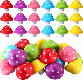 Jerify Mushroom Stress Balls PU Foam Stretchy Balls Stress Relief 1.57 Inch Mini Toys for Adults Mushroom Shape Balls Adult Fidget Toys for Anxiety Relaxing