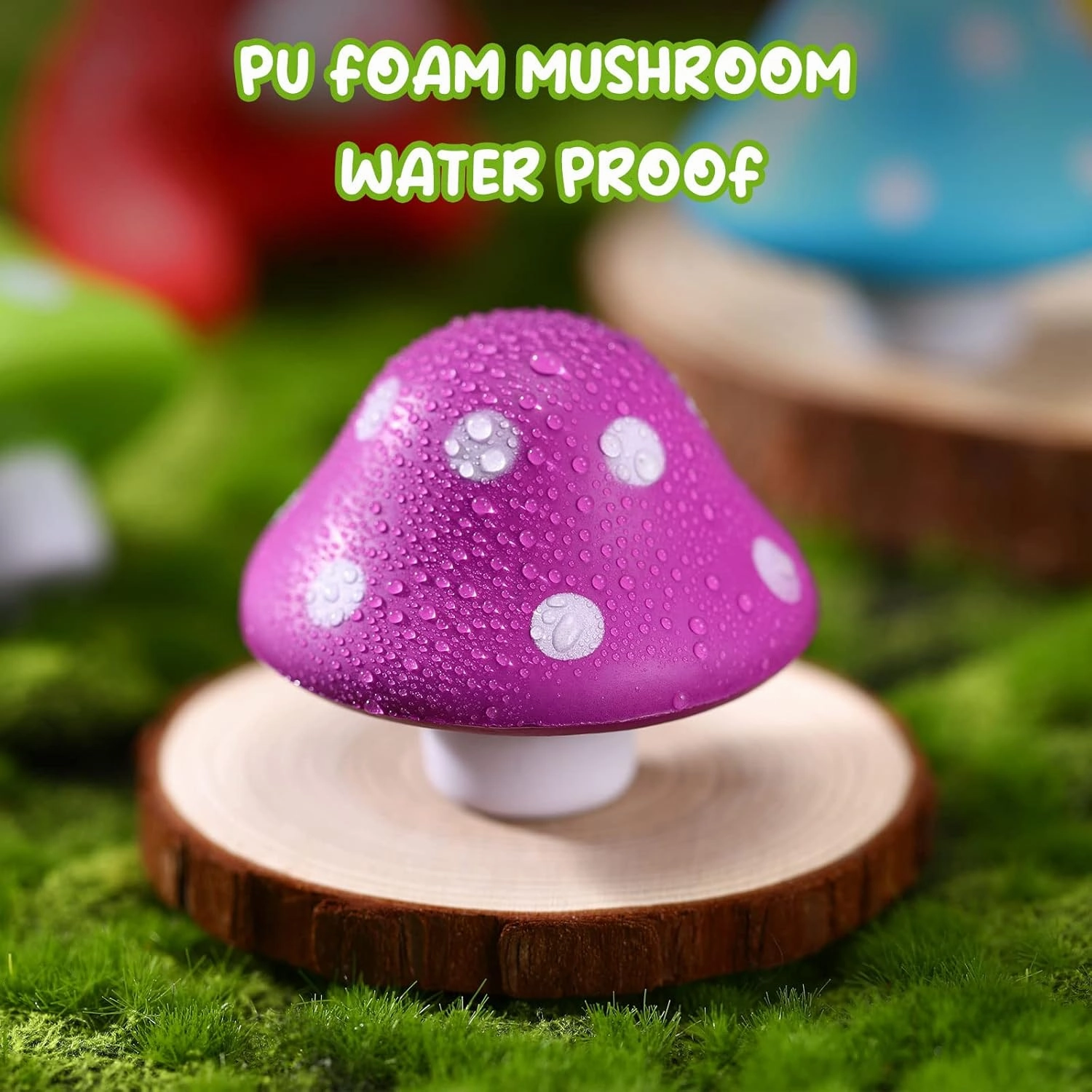 Jerify Mushroom Stress Balls PU Foam Stretchy Balls Stress Relief 1.57 Inch Mini Toys for Adults Mushroom Shape Balls Adult Fidget Toys for Anxiety Relaxing