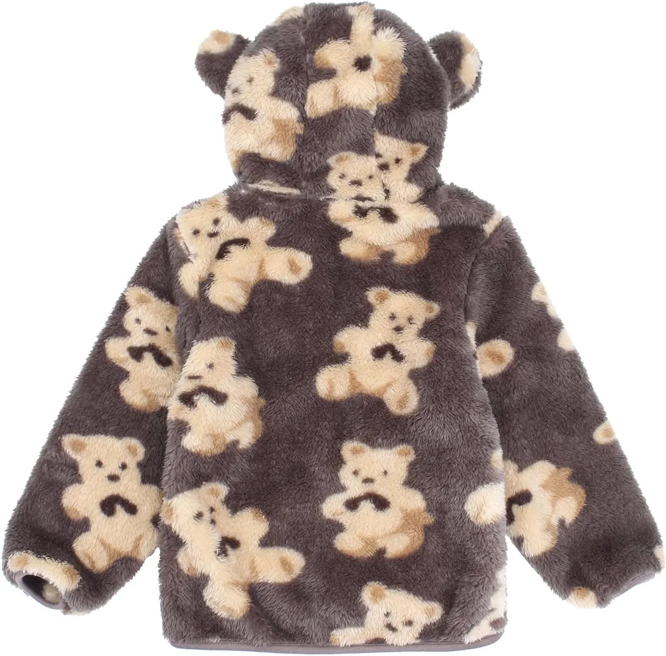 JESKIDS Toddler Girls Boys Fleece Hoody Jacket Zip Up Teddy Coat Warm Winter Outwear