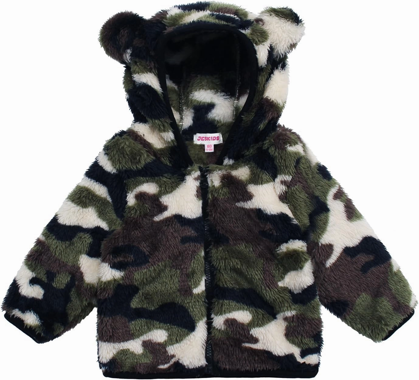 JESKIDS Toddler Girls Boys Fleece Hoody Jacket Zip Up Teddy Coat Warm Winter Outwear