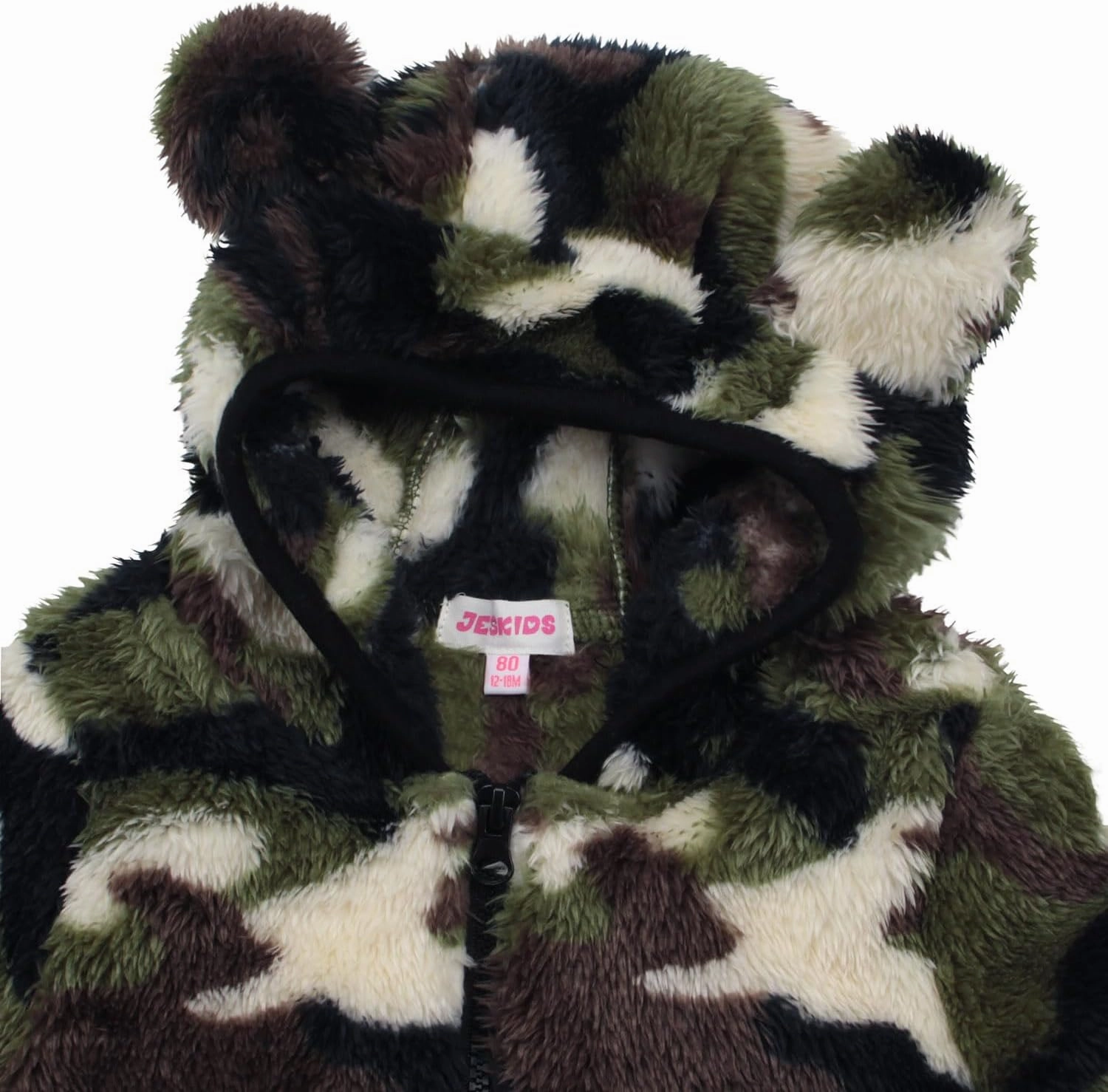 JESKIDS Toddler Girls Boys Fleece Hoody Jacket Zip Up Teddy Coat Warm Winter Outwear