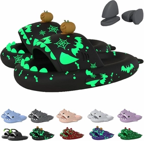 Jfxgjuv Sharklas Polares Sharky Chanclas Originales Angler Fish Slides Glow in The Dark Cloud Shark Slides Thick Sole Non Slip Open Toe Shark Slippers for Women Men