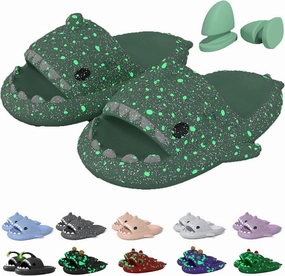 Jfxgjuv Sharklas Polares Sharky Chanclas Originales Angler Fish Slides Glow in The Dark Cloud Shark Slides Thick Sole Non Slip Open Toe Shark Slippers for Women Men