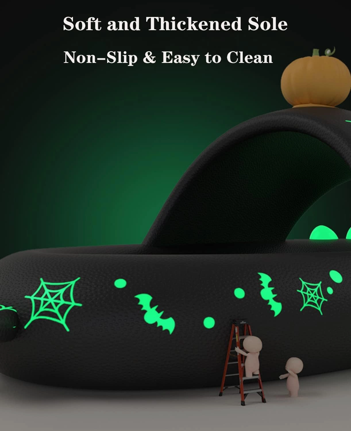 Jfxgjuv Spooky Shark Slides Glow in The Dark Cloud Shark Slides Glow in The Dark 3D Cartoon Halloween Christmas Shark Slippers