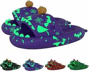 Jfxgjuv Spooky Shark Slides Glow in The Dark Cloud Shark Slides Glow in The Dark 3D Cartoon Halloween Christmas Shark Slippers