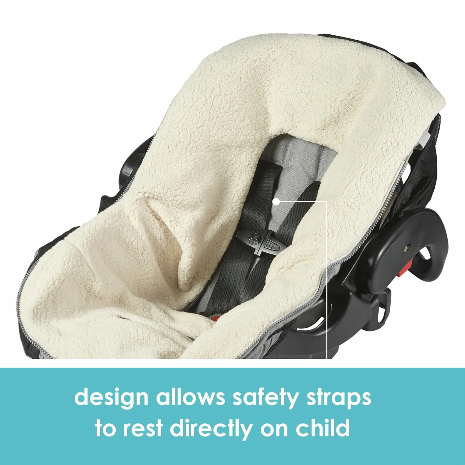 JJ Cole Bundleme - Original, Baby Bunting Bag, Winter Protection for Baby Car Seats and Strollers, Graphite