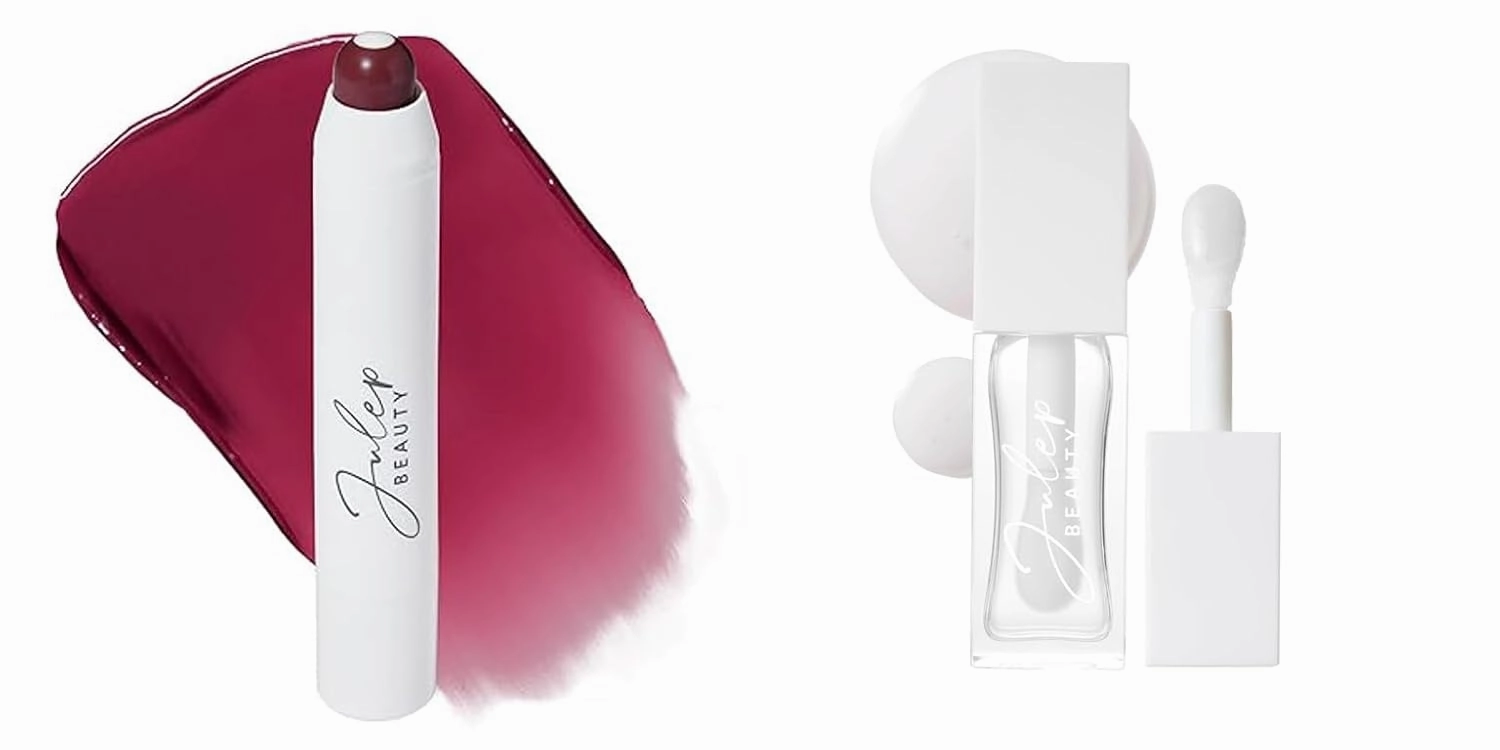 Julep So Plush Glossy Lip Oil   It’s Balm Lip Crayon Duo, Vamped Up | Hydrating Lip Care with Nourishing Oils & Buttery Smooth Color | Clear Glossy Shine & Long-Lasting Mauve Tint