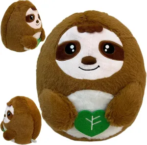JULI DREAM Huggy Cuddly Sloth Plush Pillow, Teddy Plush for Anxiety, Comfort, Stress Relief, Soft Therapeutic Plush Pillow Toy for Kids & Adults, Sloth Squishy Stuffed Animal Gift