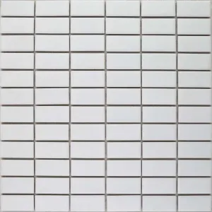 Juliette White Mosaic Brick Tiles 30x30cm